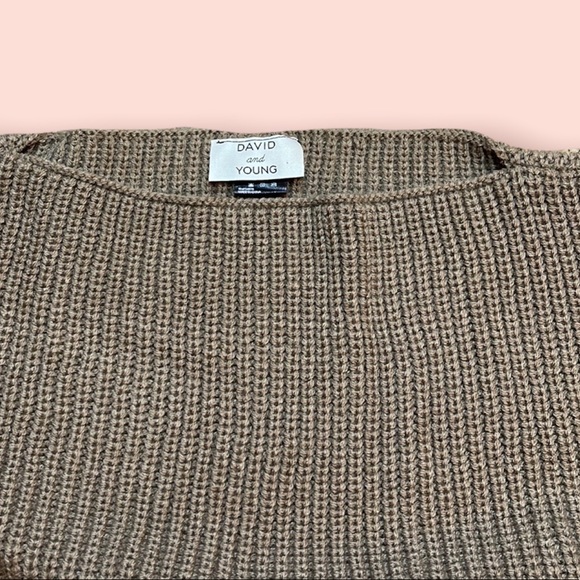 David and Young Cocoa Brown Knit Poncho - Picture 4 of 7